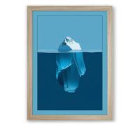 Hidden Depths Minimalist Framed Wall Art Print A4 (29.7×21cm) Oak, Wall Decor for Living Room, Bedroom, Office & Home, Ready to Hang, Art Gift