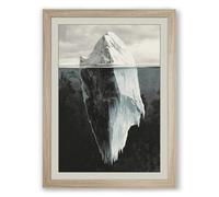 Hidden Depths Minimalist Framed Wall Art Print A4 (29.7×21cm) Oak, Wall Decor for Living Room, Bedroom, Office & Home, Ready to Hang, Art Gift