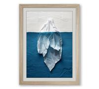 Hidden Depths Minimalist Framed Wall Art Print A4 (29.7×21cm) Oak, Wall Decor for Living Room, Bedroom, Office & Home, Ready to Hang, Art Gift