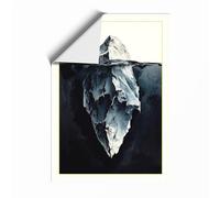 Hidden Depths Minimalist Unframed Wall Art Print A4 (29.7×21cm), Wall Decor for Living Room, Bedroom, Office & Home, Art Gift