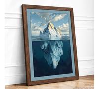Hidden Depths Modern Framed Wall Art Print A1 (84.1×59.4cm) Walnut, Wall Decor for Living Room, Bedroom, Office & Home, Ready to Hang, Art Gift