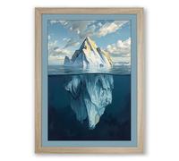Hidden Depths Modern Framed Wall Art Print A2 (59.4×42cm) Oak, Wall Decor for Living Room, Bedroom, Office & Home, Ready to Hang, Art Gift