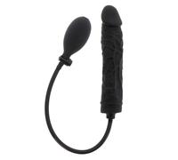 Hidden Desire Extreme Advanced Inflatable Butt Anal Dildo Black Silicone Dong