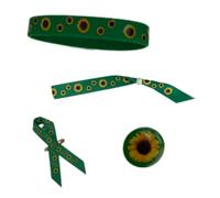 Hidden Disabilities Wrist Bands with Sunflower Pin Badge Set | Hidden Disability Badge Set Includes Silicone Wristband, Sunflower Lanyard Ribbon Wristband & Sunflower Badge with Butterfly Pins