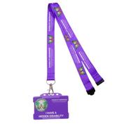 Hidden Disability Lanyard Awareness Badge from Quantum Leap with Butterfly Lanyard Symbolising Change and Development for The Hidden Disability Community (Printed Purple Butterfly)