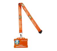 Hidden Disability Lanyard Awareness Badge from Quantum Leap with Butterfly Lanyard Symbolising Change and Development for The Hidden Disability Community (Printed Butterfly Lanyards Orange)