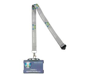 Hidden Disability Lanyard Butterfly Awareness Badge Symbolising Change and Development by Quantum Leap (Printed Butterfly Lanyard Grey)