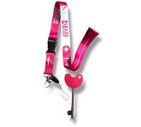 Hidden Disability Lanyard with Compatible Radar/NKS Disabled Toilet Key (Pink)