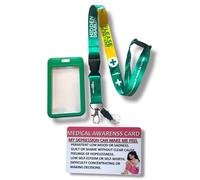 Hidden Disability Lanyard with Enclosed Hidden Disability Card Holder & Disability Awareness Card (Depression)