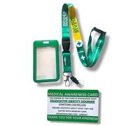 Hidden Disability Lanyard with Enclosed Hidden Disability Card Holder & Disability Awareness Card (Dissociative Identity Disorder)