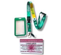 Hidden Disability Lanyard with Enclosed Hidden Disability Card Holder & Disability Awareness Card (Lupus)