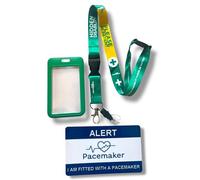 Hidden Disability Lanyard with Enclosed Hidden Disability Card Holder & Disability Awareness Card (Pacemaker Alert)