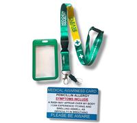 Hidden Disability Lanyard with Enclosed Hidden Disability Card Holder & Disability Awareness Card (Penicillin Allergy)