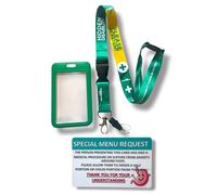 Hidden Disability Lanyard with Enclosed Hidden Disability Card Holder & Disability Awareness Card (Special Menu Request)