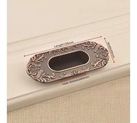 Hidden Door Handles Zinc Alloy Tatami Recessed Pull Sliding Door Handles Bedroom Cabinet Handle Furniture Handle Hardware,8220-64 Red Bronze