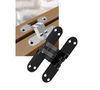 Hidden Door Hinge - 2Pcs Invisible Heavy Duty for Wood Doors,180 Degree Alloy Concealed Cabinets Hinges for DIY Gates,Kitchen(B,06)