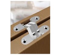 Hidden Door Hinge - 2Pcs Invisible Heavy Duty for Wood Doors,180 Degree Alloy Concealed Cabinets Hinges for DIY Gates,Kitchen(A,01)