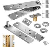 Hidden Door Hinge, Door Pivot Hinges Stainless Steel Pivot Hinge Pivot Door Hinge Hardware Heavy Duty 360° Rotation Max 300lb Hidden Door Hinges for Bookcase Secret Doors