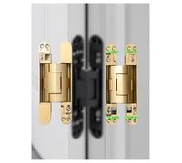Hidden Door Hinge Invisible Hinges, 3 Way Adjustable, Zinc Alloy, Concealed, for Secret Doors, Hidden Door and Bookcase Door(Color1)