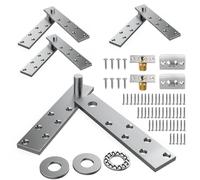 Hidden Door Hinge,Pivot Hinges for Bookcase Door (Silver, Big 2PCS)