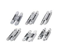 Hidden Door Three-Dimensional Adjustable Hinge Opening Invisible 1Pcs(28 * 177(Silver) loadcapacity80kg)