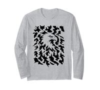 Hidden Eagle Optical Illusion Long Sleeve T-Shirt
