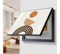 Hidden Electrical Panel Cover, PS frame, Modern Breaker Meter Box, Decorative Painting Fuse Box, Wall Mounted, for Living Room Home Office(A,50 * 40cm)