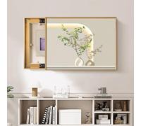 Hidden Electricity Meter Box Decorative Painting, Electrical Panel Cover for Home Decor, Breaker Box Pegboard Protection Cover, Crystal Film Surface(Gold 1,70 * 50cm/27.5 * 19.7in)