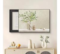 Hidden Electricity Meter Box Decorative Painting, Electrical Panel Cover for Home Decor, Breaker Box Pegboard Protection Cover, Crystal Film Surface(Black 3,60 * 50cm/23.6 * 19.7in)