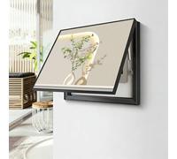 Hidden Electricity Meter Box Decorative Painting, Electrical Panel Cover for Home Decor, Breaker Box Pegboard Protection Cover, Crystal Film Surface(Black 4,40 * 30cm/15.7 * 11.8in)