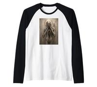 Hidden Entity Psychological Horror Creepy Distorted Dark Art Raglan Baseball Tee