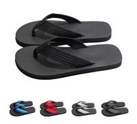 Hidden Flops, Hidden Flip Flop, Quick-Dry Flip Flop, Women, Men, Toe Separator, Funny Footprint Slippers, Non-Slip Slippers, Casual Summer Beach Freely Series, Black 2, 10 UK