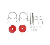 Hidden for bonnet Lock Kit Stainless Steel Anti-Flutter Hidden(Red)