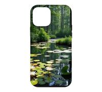 Hidden Forest Pond Water Lily Woodland Landscape Artwork Case for iPhone 12 mini