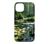 Hidden Forest Pond Water Lily Woodland Landscape Artwork Case for iPhone 13