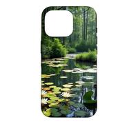 Hidden Forest Pond Water Lily Woodland Landscape Artwork Case for iPhone 16 Pro
