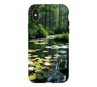 Hidden Forest Pond Water Lily Woodland Landscape Artwork Case for iPhone X/XS