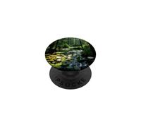 Hidden Forest Pond Water Lily Woodland Landscape Artwork PopSockets Adhesive PopGrip