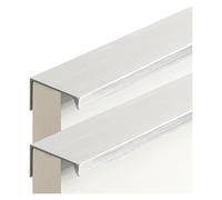 Hidden Furniture Pull Handles，Concealed Wardrobe Door Handles - Brushed Silver Kitchen Cupboard Handles, Aluminum, 2 Pcs(Length 1200mm)