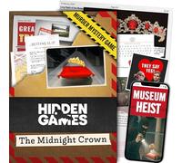 Hidden Games - The Midnight Crown - Murder Mystery Game | A mysterious museum heist. Real evidence, audio & online clues, detective work at home. 1-6 players, age 14+