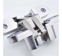Hidden Gate Hinge Stainless Steel Invisible Hinges Concealed Barrel Wooden Box 180 Degree Folding Heavy Duty Built-in Door(No. 2 Hinge)