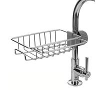 Hidden Hands Sponge Holder for Kitchen Stainless Steel Sink Sponge Holder Over Faucet Kitchen Sink Caddy Organizer