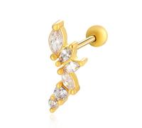 Hidden Helix Earring Dangle Threadless Flat Back Earrings for Women Helix Piercing Jewelry Hypoallergenic Cartilage Earring for Multiple Piercing Small Flatback Stud Earrings Womens Gifts for