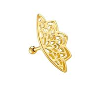 Hidden Helix Jewelry, Forward Helix Earrings for Women, Personalized Lotus Flower Earrings, Boho Gothic Punk Style, Unique Personalized Gift Jewelry