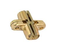 Hidden Hinge, 1pc Invisible Hinge 180 Degree Gold Zinc Alloy Invisible Folding Door Cross Hidden