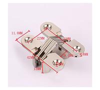 Hidden Hinges 12x42MM Invisible Concealed Barrel Cross Door Hinge Bearing Wooden Box for Folding Window Furniture4Pcs Set(Silver Color)