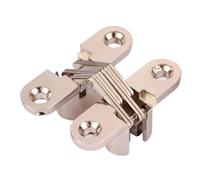 Hidden Hinges,Concealed,4 Pieces 12x42MM Invisible Barrel Cross Door Hinge Bearing Wooden Box for Folding Window DIY Furniture(Silver Color)