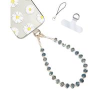 Hidden Hollow Beads Cell phone charm Wrist strap tether tab wristlet anti-drop hands free fits most cases and accessories, 10.5 Inches, 19 Strand Wire with 58 Pound Breakpoint, No Gemstone