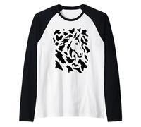 Hidden Horse Head Illusion Raglan Baseball Tee