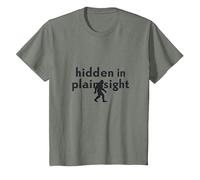 Hidden in Plain Sight Cryptid Mystery Sasquatch Enthusiast T-Shirt, Youth, Olive Heather, 2T